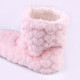 Cute Winter Slippers Couple Floor Socks Non-Slip Velvet Indoor High-Tube Shoes - Pink UK Size 8-9.5