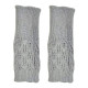 Winter Arm Hand Warmer Knitted Long Fingerless Gloves Soft Mittens for Female - Light Grey