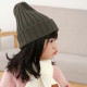 Chunky Ribbed Beanie Hat Plain Mens Womens Knitted Winter Knit Cap - Grey