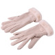 Ladies Winter Gloves Fleece Suede Warm Soft Fur Lined Thermal Gloves Touch Screen Gloves - Khaki