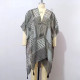 Women Kimono Cardigan Bikini Cover Up Chiffon Printed Loose Beach Summer kaftan - Light Grey