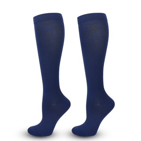 Unisex Anti-Fatigue Sport Compression Socks Varicose Vein Stocking One Pair - Navy S/M