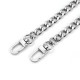 120CM Length Bag Metal Flat Chain Replacement Strap for Handbag Purse - Silver