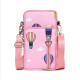 Women Mini Cross-body Mobile Phone Shoulder Bag Pouch Case Handbag Purse Wallet - Pink Balloon