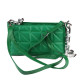 PU Leather Quilting Crossbody Bag Shoulder Bag Purses and Handbags Thick Chain - Green