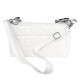 PU Leather Quilting Crossbody Bag Shoulder Bag Purses and Handbags Thick Chain - White