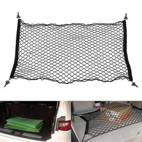 110x50cm Car Cargo Tidy Net Boot Trunk Storage Organizer Luggage for SUV Hatchback - Black