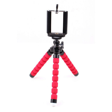 Octopus Mini TriPod Stand Grip Holder Mount Mobile Phones Cameras Holder Gadgets - Red