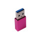 USB-C Female to USB-A Male Adapter - Hot Pink