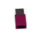 USB-C Female to USB-A Male Adapter - Hot Pink