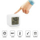 7 Colors Glowing LED Digital Silent Alarm Clock Cube with Date Day and Temperature Display