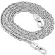 100cm Purse Chain Strap Shoulder Gold Strap Chain Replacement with Alloy Swivel Clasps - Silver