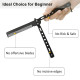 Outdoor Generic Metal Practice Butterfly Comb Knife Trainer Tool - Black