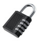 4 Digit Number Combination Padlock Travel Luggage Code Lock - Black