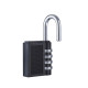 4 Digit Number Combination Padlock Travel Luggage Code Lock - Black