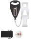 Portable Door Lock Travel Lock Additional Safety and Privacy Lock Security - Black.