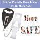 Portable Door Lock Travel Lock Additional Safety and Privacy Lock Security - Black.