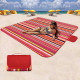 Waterproof Picnic Blanket Camping Mat Outdoor Beach Hiking Park Grass Travel Rug - Red