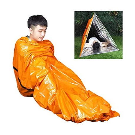 PE Orange Emergency Sleeping Bag Cold and Heat Insulation Used for Outdoor Climbing and Camping