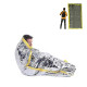 PE Orange Emergency Sleeping Bag for Cold and Heat Insulation for Outdoor Climbing Camping - Silver