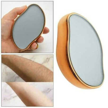 Painless Physical Hair Removal Epilators Crystal Hair Eraser for Body Arm Legs - Gold