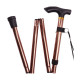 Easy Fold Walking Stick Extendable Walking Cane Walking Aid Sticks for Elderly Men Women - Brown