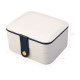 Creative Small Jewelry Box Multilayer Portable Travel Jewelry Box Leather Earrings Storage Box - White