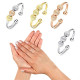 Spinning Fidget Peace Rings Spinner Open Rings - Silver