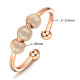 Spinning Fidget Peace Rings Spinner Open Rings - Rose Gold