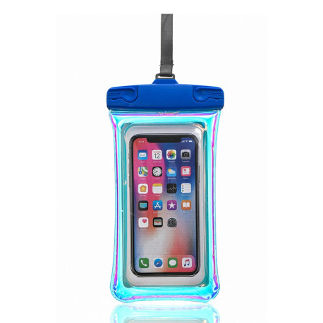 Universal 7.2 inch Waterproof Phone Pouch Glowing Bag - Blue