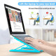 Adjustable Laptop Stand Folding Portable Mesh Desktop iPad Holder Office Support - Blue