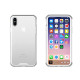 TPU Bumper Grip + Clear Hard Acrylic Phone Case Shell for iPhone X/XS - Transparent