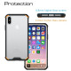 TPU Bumper Grip + Clear Hard Acrylic Phone Case Shell for iPhone X/XS - Transparent