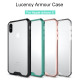 TPU Bumper Grip + Clear Hard Acrylic Phone Case Shell for iPhone X/XS - Transparent