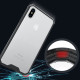 TPU Bumper Grip + Clear Hard Acrylic Phone Case Shell for iPhone X/XS - Transparent