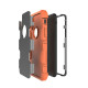 iPhone X/XS PC + TPU Shockproof Bump Protective Contrast Colors Case Back Cover - Grey + Orange