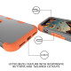 iPhone X/XS PC + TPU Shockproof Bump Protective Contrast Colors Case Back Cover - Grey + Orange