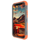 iPhone X/XS PC + TPU Shockproof Bump Protective Contrast Colors Case Back Cover - Grey + Orange