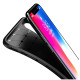 Carbon Fibre Soft TPU Silicone Slim Case Back Cover for iPhone X/XS - Black