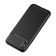 Carbon Fibre Soft TPU Silicone Slim Case Back Cover for iPhone X/XS - Black