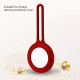 Air Tag Silicone Loop Holder Keyring Carry Case for Apple - Red