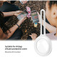 Air Tag Silicone Loop Holder Keyring Carry Case for Apple - White