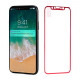 iPhone X/XS/11 Pro 3D Tempered Glass Metal Edge to Edge Screen Protector - Red