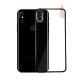 9H Hardness Shockproof 3D Metal Back Tempered Glass Protector Guard for iPhone X/XS - Black