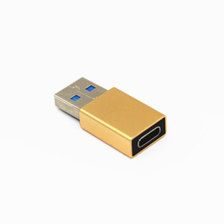 USB-C Female to USB-A Male Adapter - Gold