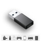 USB C Female to USB 3.0 Male Adapter Type C 3.1 to USB 3.0 A Support Data Sync and Charging - Black