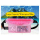 Large Waterproof Dry Pouch Bag Case with Waist Strap for Sports Swimming Beach - Pink