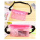 Large Waterproof Dry Pouch Bag Case with Waist Strap for Sports Swimming Beach - Pink