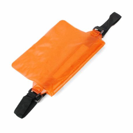 Large Waterproof Dry Pouch Bag Case with Waist Strap for Sports Swimming Beach - Orange