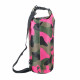 10L Camouflage PVC Waterproof Dry Bag Pouch Backpack Organizer for Outdoor Sports - Rose Red